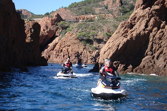 randonnée jet-ski dans l'esterel fréjus